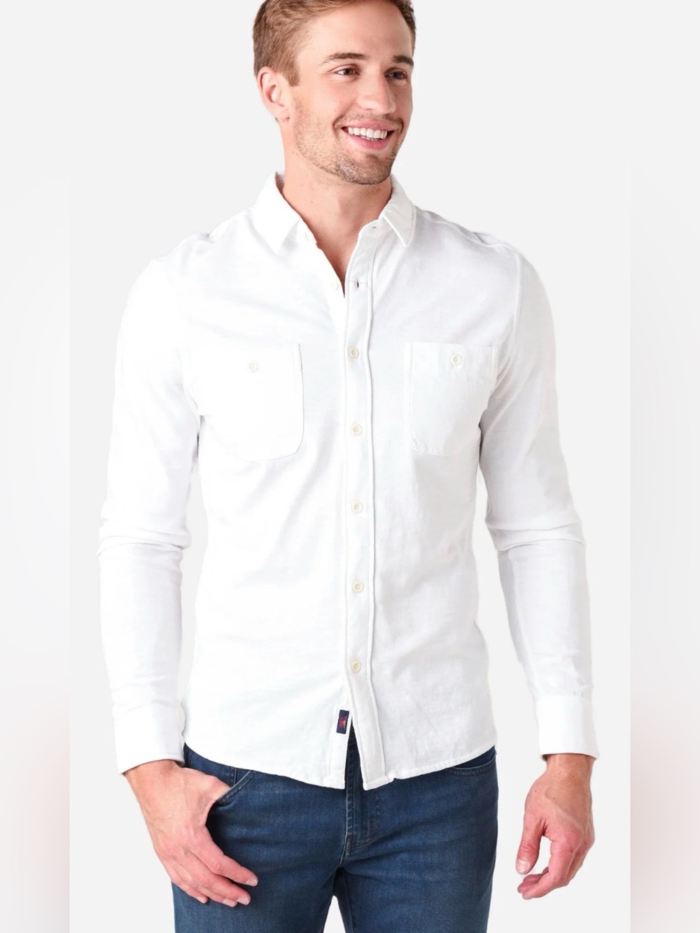 Faherty Mens Knit Seasons Button-Down Shirt